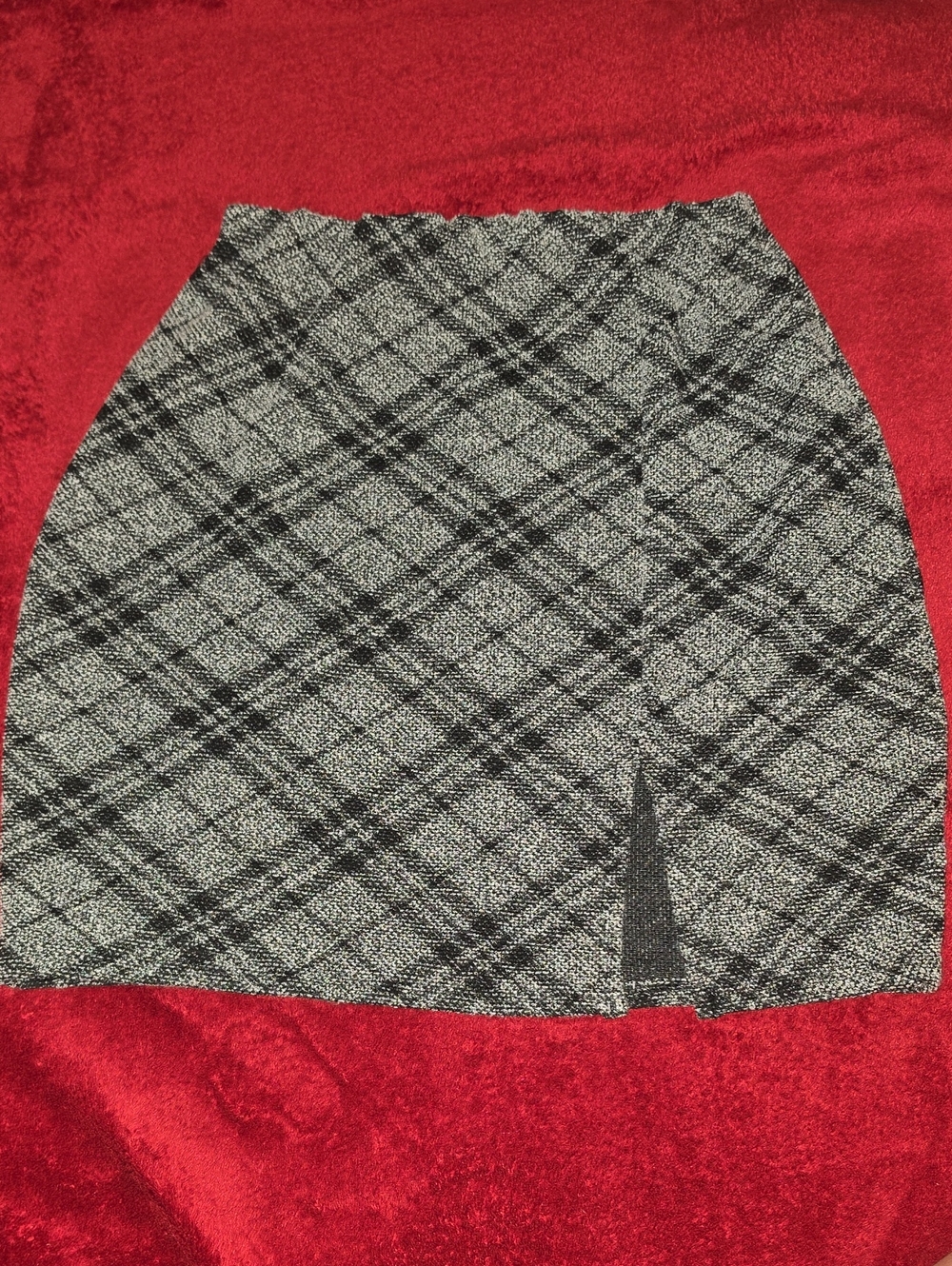 Windsor Size Small Black & Gray Plaid Mini Skirt